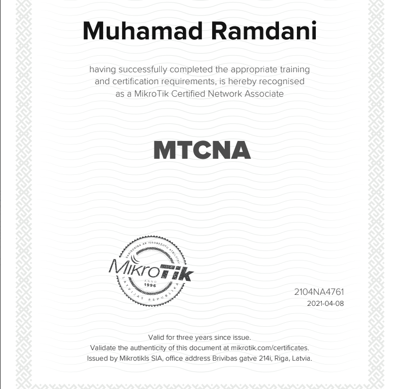 MTCNA - MikroTik Certified Network Associate