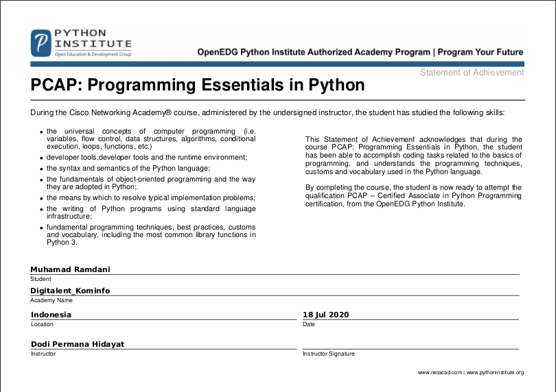 PCAP - Programming Essentials in Python